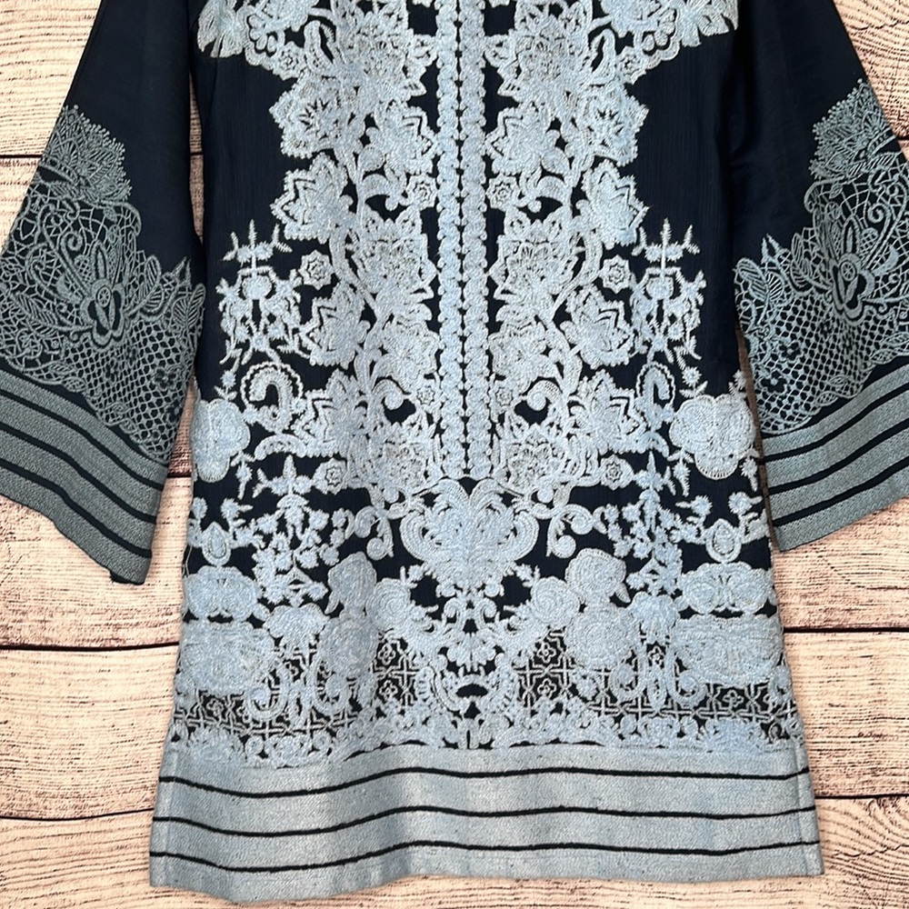 New Sana Safinaz Pakistani Embroidered Lawn Indian Dress Size XS - Picture 5 of 13